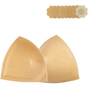DEPOVOR Large Size Double-Sided Sticky Inserts Lightly Padded for D+ Cups, Reusable Adhesive Lifting Bras for Large Bust