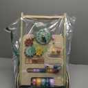 Wooden Baby Walker for 6-12 Months, Montessori Walker Push Toy for Toddlers Learning to Walk, Push Walker Baby Activity Center for Boys and Girls