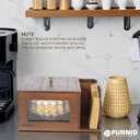 3 in 1 Coffee Filter Holder, Coffee Filters Storge Organizer with Lid for Home Kitchen Barista (Brown)