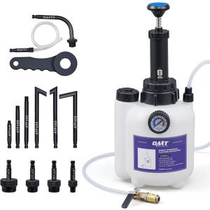 Orion Motor Tech Transmission Fluid Pump, 3L Transmission Filler Pump with 12pc ATF Aluminum Adapters, Manual Transmission Fluid Transfer Pump with Pressure Gauge, Transmission Dispenser Oil Pump Tool