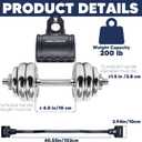 Dumbbell to Barbell Converter Bar, EZ Curl Barbell Adapter