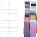 ZEDODIER Legging Organizer for Closet Hanging, 2 Pack Rotatable Sturdy Hanger for Girls' and Adult XS/S Leggings, Holds Up to 20 Leggings, Space-Saving Closet Organizers and Storage, Silver