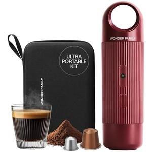 Portable Espresso Maker for Travel - Coffee Maker 5 Cup with Cold Water, 150 Cup with Preheated Water - Expresso Coffee Machine for Grounds, DG & NS Capsule - Automatic Espresso Machine, Type-C Charge