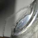 23.6inch Round Decorative Wall Mirror with Mosaic Glass Frame, Silver Bathroom Vanity Mirror