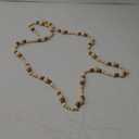 86.6 inch Christmas Wood Bead Garland,Gold Natural Decorated Beads Garland Ornament for Christmas Tree Farmhouse Home Decoration