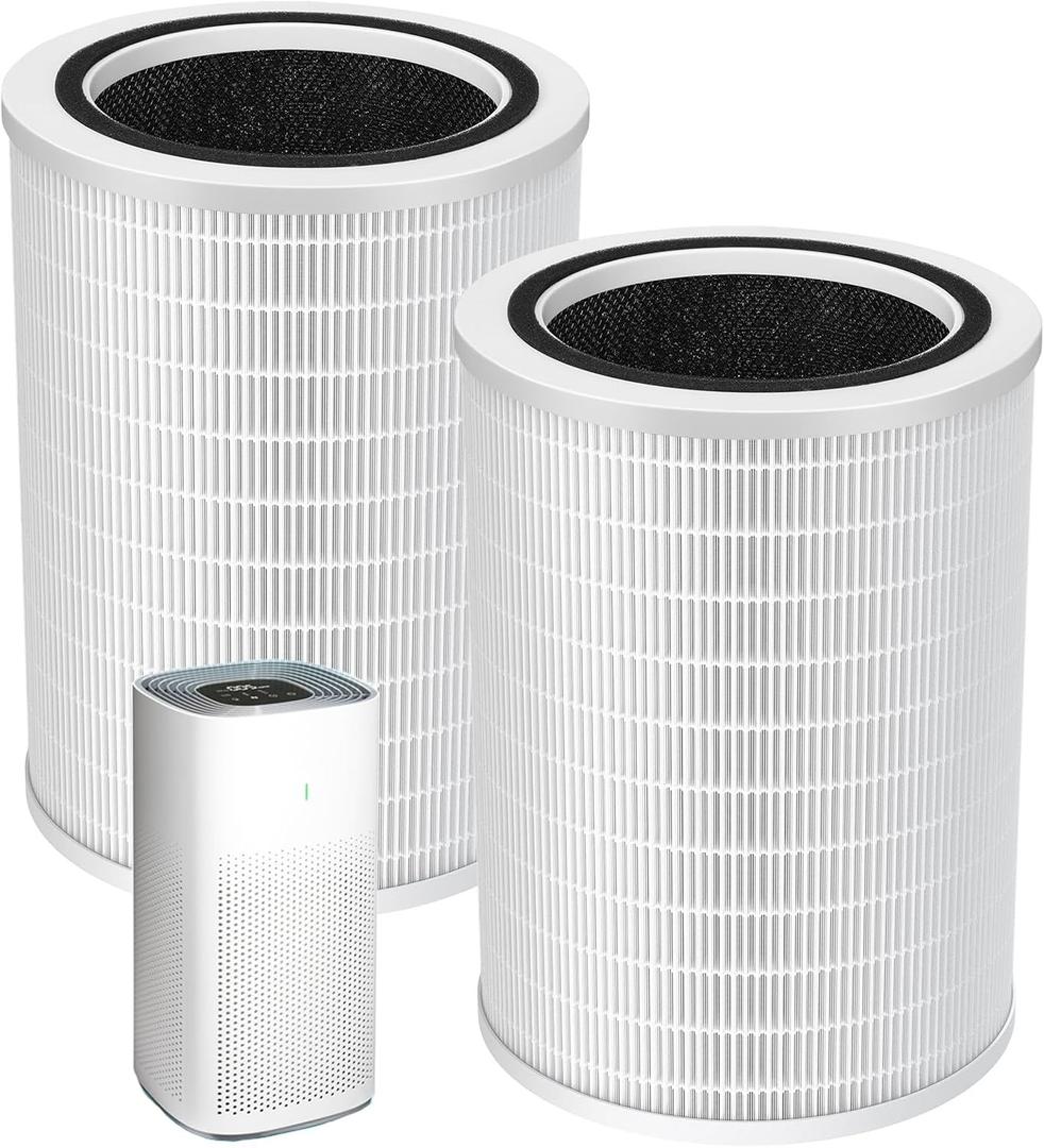 12010 Replacement Filter Compatible with Clorox 11010 & 11011 HEPA Air Purifier, Large Rooms up to 1,500 Sq Ft, 3-in-1 HEPA Filter, 2 PACK (Not for Clorox 11030&11031 Air Purifier)