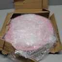 Gerrii 12 Pcs Metallic Bead Charger Plates 13 Inch Plastic Round Plates Bulk Wedding Beaded Chargers for Table Party Event Decoration(Pink,Beaded)