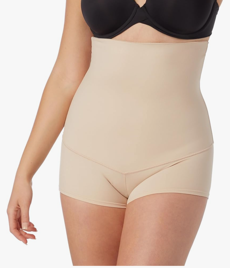 Maidenform Women's Shapewear Underwear, High-Waisted Body Shaper Shorts, Shapewear Tummy Control Boyshort,M