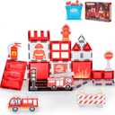 Magnetic Tiles, Firetruck Toys 3-5 Years Old, Fire Trucks for Toddlers 3-5, Magnetic Building Blocks for Kids, STEM Educational Construction Toys for Toddlers, Xmas Birthday Gifts for Boys and Girls