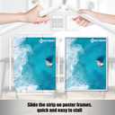 18x24 Picture Frame Set of 2, Scratch-Proof White Frame Lightweight yet Sturdy Display Poster Artwork 18 x 24 Horizontally/Vertically - Slide-In Strips|2 Packs|White|18"x24"