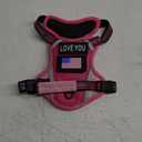 Dog Vest Harness for Small Dogs with 2 Dog Patches, No Pull Adjustable Dog Harness with Handle for Walking Training, Reflective and Soft Padded Pet Harness for Small Dogs - Pink, XS