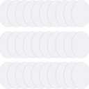 PATIKIL Acrylic Circle Blanks 3 Inch, 30 Pack Round Clear Disc Ornaments with Hole for DIY Keychain Project Crafting, White