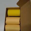 Beeswax Pillar Candles Set of 3 - Handmade Pure Beeswax Rolled Candles for Gift & Home Decor (23.3 in) (Yellow)