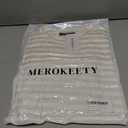 MEROKEETY Women's Summer 2 Piece Lounge Sets Striped Knit 2026 Casual High Waisted Shorts Matching Airport Travel Outfits, Apricot, S (S)