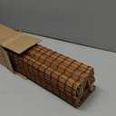 Cordless Bamboo Roman Shades for Windows, 100% Blackout Backing Fabric for Light Blocking, 29" W  64" H - Penang Teak