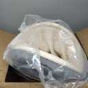 Furhaven 26" Round Orthopedic Dog Bed for Medium/Small Dogs w/ Removable Washable Cover, For Dogs Up to 30 lbs - Sherpa & Suede Snuggery - Gray, 26-inch