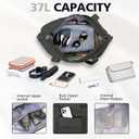 Travel Duffle Bag, Waterproof Weekender Bag Carry On Tote Bags for Women, Travel Essentials Sport Gym Bag for Men, Hospital Bag for Labor and Delivery, Overnight Bag Luggage Bag with Trolley Sleeve (02 Dark Black)