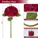 3 x MARTINE MALL 3Pcs 21in Hydrangea Artificial Flowers, Latex Real Touch Hydrangeas Lifelike Large Hydrangea Flowers for Home Decor Party Arrangements Wedding Bouquets Centerpieces (Burgundy)