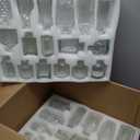 Glass Bud Vases Set of 32,Small Flower Vases for Wedding Centerpiece Table Decorations,Clear Vintage Embossed Mini vases,Flower Arrangements in Vases for Party or Home Decor