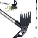 Weed Puller Tool with Long Handle, 60'' Weed Remover Weeding Tool, Heavy Duty 2 in 1 Manual Weed Rake and Garden Hoe, Gardening Weeder Tools for Yard, Lawn, Patio, Garden