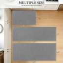 Pauwer Kitchen Rugs Sets of 2, Non Slip Machine Washable Kitchen Mats for Floor with Rubber Backing, Quick Dry Absorbent Durable Soft Runner Rugs for Sink, Hallway, Laundry, Light Grey