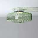 Bofea Green Ceiling Light Fixture Vintage Glass Flush Mount Ceiling Light