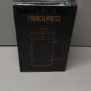 Veken French Press Coffee Maker 34oz,Thickened Borosilicate Glass Stainless Steel Brewer,No Plastic Touching Cafe,Cold Brew Cafetera Teapot for Kitchen Travel Camping,Gift,Bar Accessories,Dark Pewter