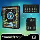 Trading Card Binder, Card Collection Binder 9 Pocket with 50 Removable Sleeves 900-Pocket Compact 3-Ring Zipper Album, Durable Trading Card Holder for TCG/MTG Collectors (Elemental ring)