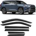 Rain Guards Fit for Toyota Grand Highlander 2024 2025 2026 Out Channel Extra Durable Side Shatterproof Window Visor Deflectors 2024-2026 Grand Highlander Rain Guard Black 4 PCS