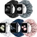 Beatlone Scrunchie Solo Loop Watch Bands Compatible for Apple Watch Band 38mm 40mm 41mm 42mm 44mm 45mm 46mm 49mm Soft Stretchy Women Elastic Strap for iWatch Series 11 10 9 8 7 6 5 4 SE Ultra 3 2 1