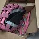 ZCMHAXJ Foldable Mini Trampoline, 40" Rebounder Trampoline for Adults & Kids, 450lbs Capacity with T-Shaped Adjustable Bar, Indoor Fitness Workout Exercise Equipment (Pink)