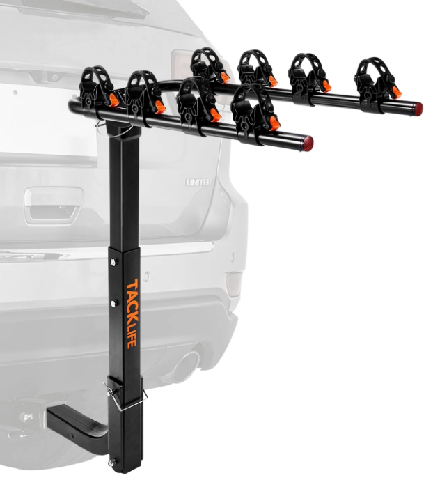 TACKLIFE 4-Bike Rack for Car, Bicycle Car Carriers, Hitch Bike Rack | TLBCR1A