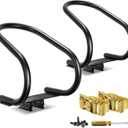 2 Pack E-Track Wheel Chock & Strap Kit|E Track Motorcycle Wheel Chock for Trailers for etrack system|E-Track Accessories for Enclosed Trailer- Supports Tire dirt bike, motorcycle for Garages and Trail