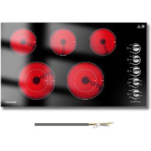 AMZCHEF 5 Burners Electric Cooktop (36 Inch Knob)