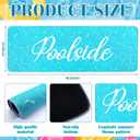 Jenaai 24" X 67" Poolside Mat Outdoor Rug, Non Slip Waterproof Rubber Mat for Deck, Edge of Pool, Patio, Beach, Summer Outside Swimming Decorative (Crystal Splash)