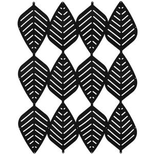 GZHERVICES Hanging Room Divider-12Pcs Felt Surface High Density Polyester Fiber Board Cut Room Home Office Decoration Screen Partition for Living Room Kitchen Bedroom Restaurant Decorative(Black)