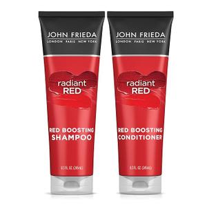 John Frieda Radiant Red Shampoo & Conditioner Bundle, Enhancing Shampoo & Conditioner, Helps Enhance Shades, with Pomegranate and Vitamin E