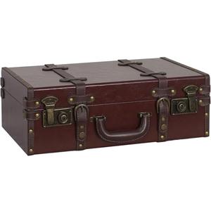 Vintage suitcase, small luggage compartment, fashionable vintage suitcase, travel style decorative storage box, perfect for wedding and souvenir decoration boxes (Retro Red)