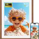 15 Inch 4:3 Large Digital Picture Frame, Frameo Digital Frame WIFI with HD IPS Touch Screen 32GB Storage, Support Tabletop & Wall Mounted, Share Photos/Videos Instantly from Anywhere, Gifts for Mom,Model: 150K