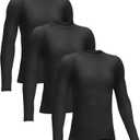 4 or 3 Pack Youth Boys' Compression Leggings Tights Athletic Pants Sports Base Layer for Kids Cold Gear (X-Large)