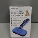 Swihauk Self Cleaning Slicker Brush - Skin Friendly Deshedding Grooming Tool for Dogs & Cats, Suitable for Shedding & Haired Pets, with Pet Supplies Accessories, Blue