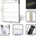 2 x 2026 Planner - 11.38'' x 8.74'', Weekly & Monthly Planner Notepad 2026, Jan. 2026 - Dec.2026, Appointment Book 2026, 60 Minutes Interval, Monthly Tabs, Faux Soft Leather, Spiral Bound - Black