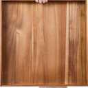 Serving Tray with Handles, 22 inch Large Square Ottoman Tray Coffee Table Tray, Wooden Trays Decorative Trays for Party, Food Serving, Breakfast, Dinner, Coffee Tea, Appetizers