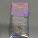 BTArtbox Press On Nails Short - White Soft Gel Press On Nail, Square Chrome Nail Tips Glue On Nails, Reusable Stick On Nails in 15 Sizes - 30 Soft Gel Fake Nails Kit, Vanilla Glazed