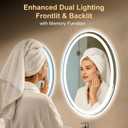 Oval LED Mirror for Bathroom,20x28 Lighted Vanity Mirror with Lights