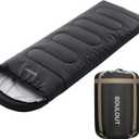 3-4 Season Sleeping Bag for Adults & Kids, Lightweight Warm Cold Weather Camping Bag with Waterproof Compression Sack  Portable for Hiking, Backpacking, Traveling & Outdoor Adventures (Dark Grey)