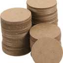 PATIKIL Earring Display Cards, 500 Pack Paper Earring Holder Blank Tags Round Cardboard for Hanging Earrings Ear Studs Style 2, Brown