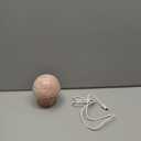 Marble Mushroom Table Lamp - Small Rechargeable USB-C Cordless Touch-Dimmable Night Light, Hand-Polished Natural Stone, 4.3"x4.7" (Red Dragon Onyx)