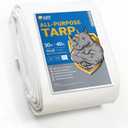GUARD SHIELD Heavy Duty Tarp 30x40 Feet White Multi Purpose Thick Waterproof Poly Tarp Cover 10mil
