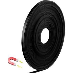 AmazingSpark 1 Pack Magnetic Tape Roll Thin Strips 1/5 Inch x 33 ft Whiteboard Magnet Tape Line Graphic Divider Magnetic Border Marking Line for Classroom Office Art Accessories (Black)